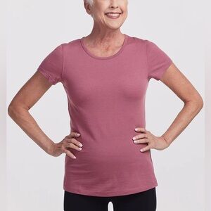 WOOLX- Addie Crew Neck Powdered Rose Size M